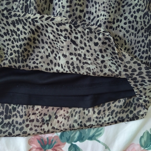 Leopard Animal Print Chiffon Peplum Summer Dress - Picture 5 of 9